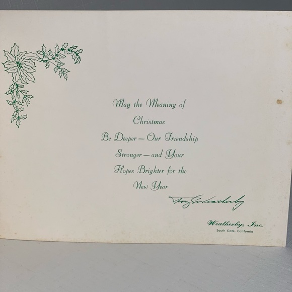 RARE Vintage Art Print Roy Weatherby Christmas Card Trophy Room Hall Paper Colle - Picture 6 of 9